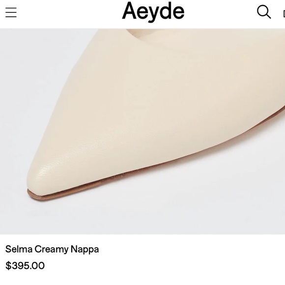 AEYDE Selma cream leather color Pointed Toe Pump (Women) SIZE 37 - Picture 13 of 13